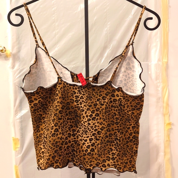 'Team USA' Leopard print top. Lace up design. Unworn. - Picture 2 of 3